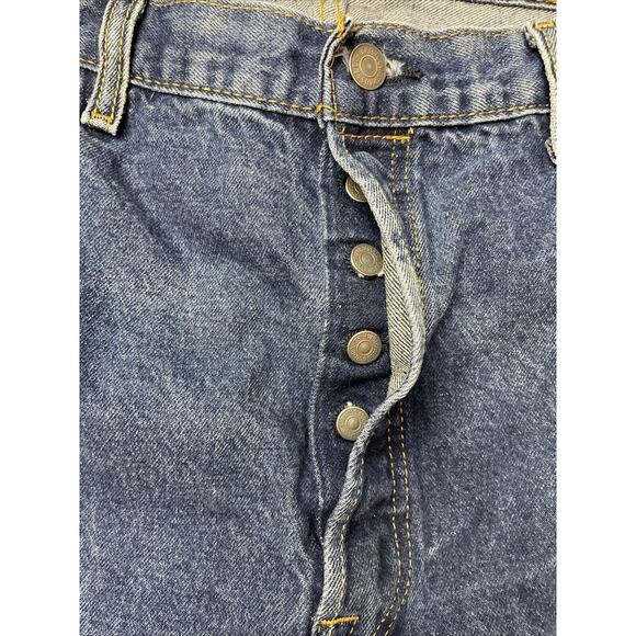 Levis 501 Jeans Men's Size 42x32 Blue Denim Button Fly Original Regular Fit - Picture 5 of 13